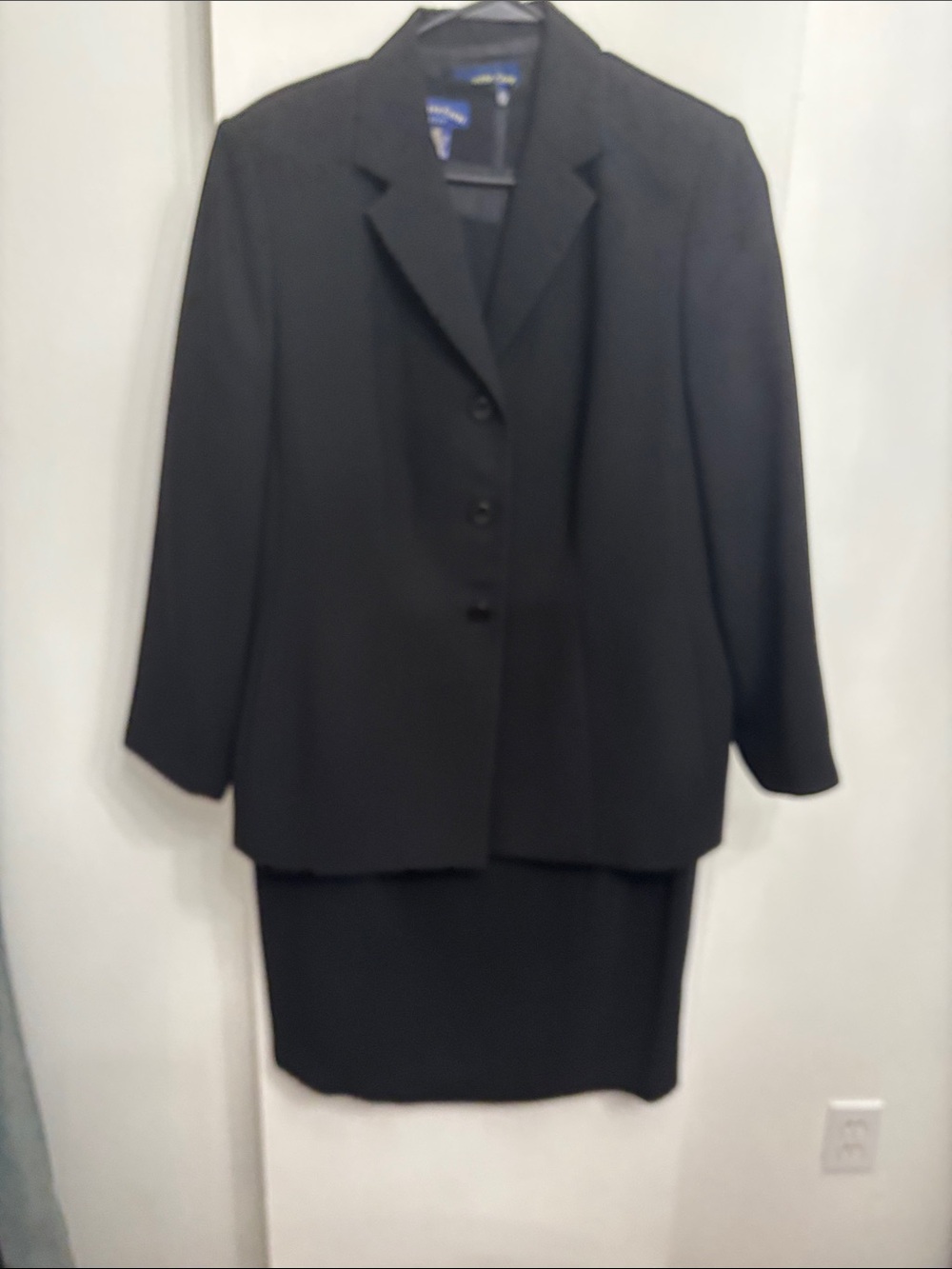 Chárter Club Classic Black Women's Dress Suit 2-Piece Professional Set Size 14W